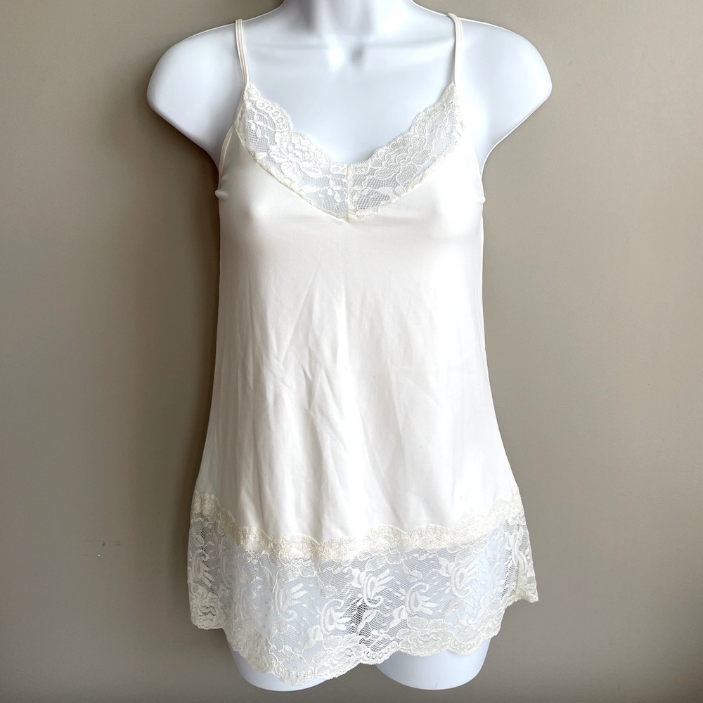 Extra Long Lace Trim Camisole